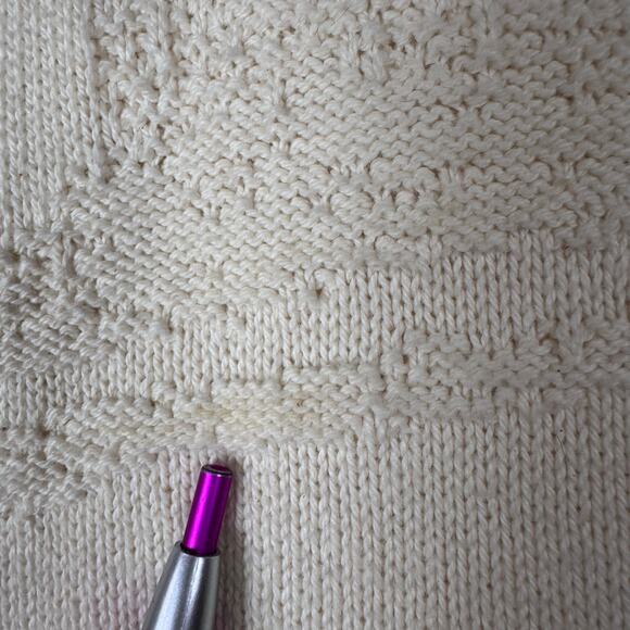 Vintage Expressions Grandpa Knit Sweater Large White Crewneck Golf Grandpacore - Picture 8 of 8